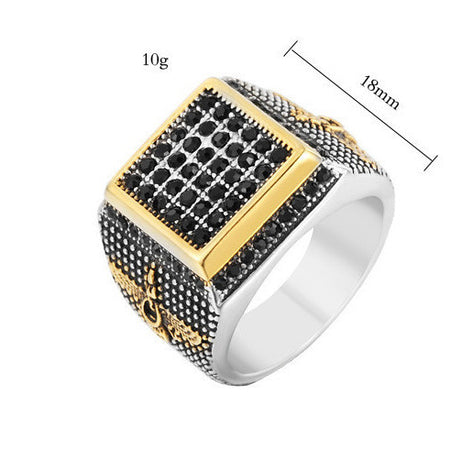 Personalized Retro Men's Titanium Steel Jewelry Ring