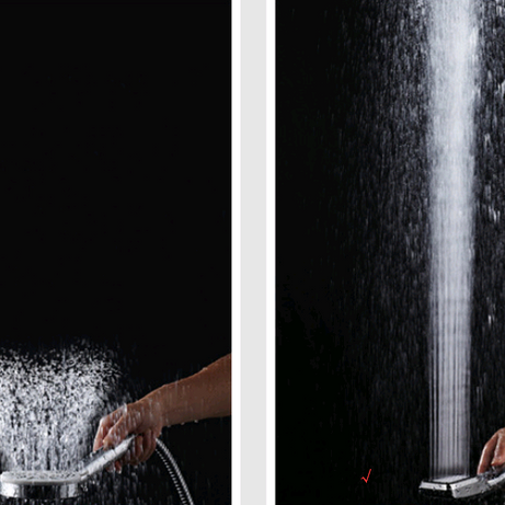 300 Hole Pressurized Shower Head Square Hand Shower