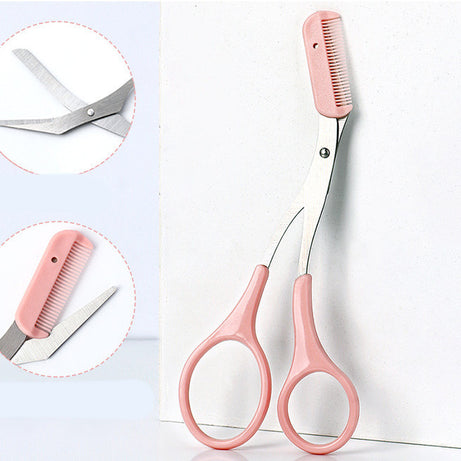 Eyebrow Trimming Knife With Comb Curved Moon Small Beauty Supplies Gadgets
