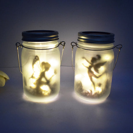 Solar Waterproof Garden Fairy Glass Bottle Light Garden Decoration Night Light