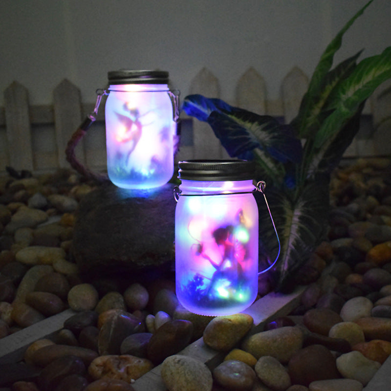 Solar Waterproof Garden Fairy Glass Bottle Light Garden Decoration Night Light