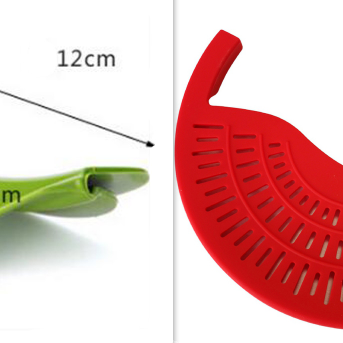 Food Oil Drainer Silicone Pot Pan Bowl Funnel Strainer