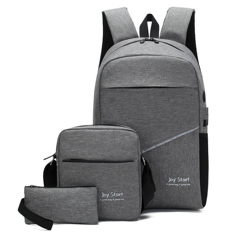 Business Three-piece Set Men&#039;s Backpack Fashion Trend Backpack Leisure Saving School Bag Computer Bag