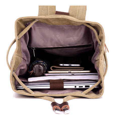 Sports Canvas Backpack Drum Travel Bag Computer Backpack College Students Leisure Basketball Bag