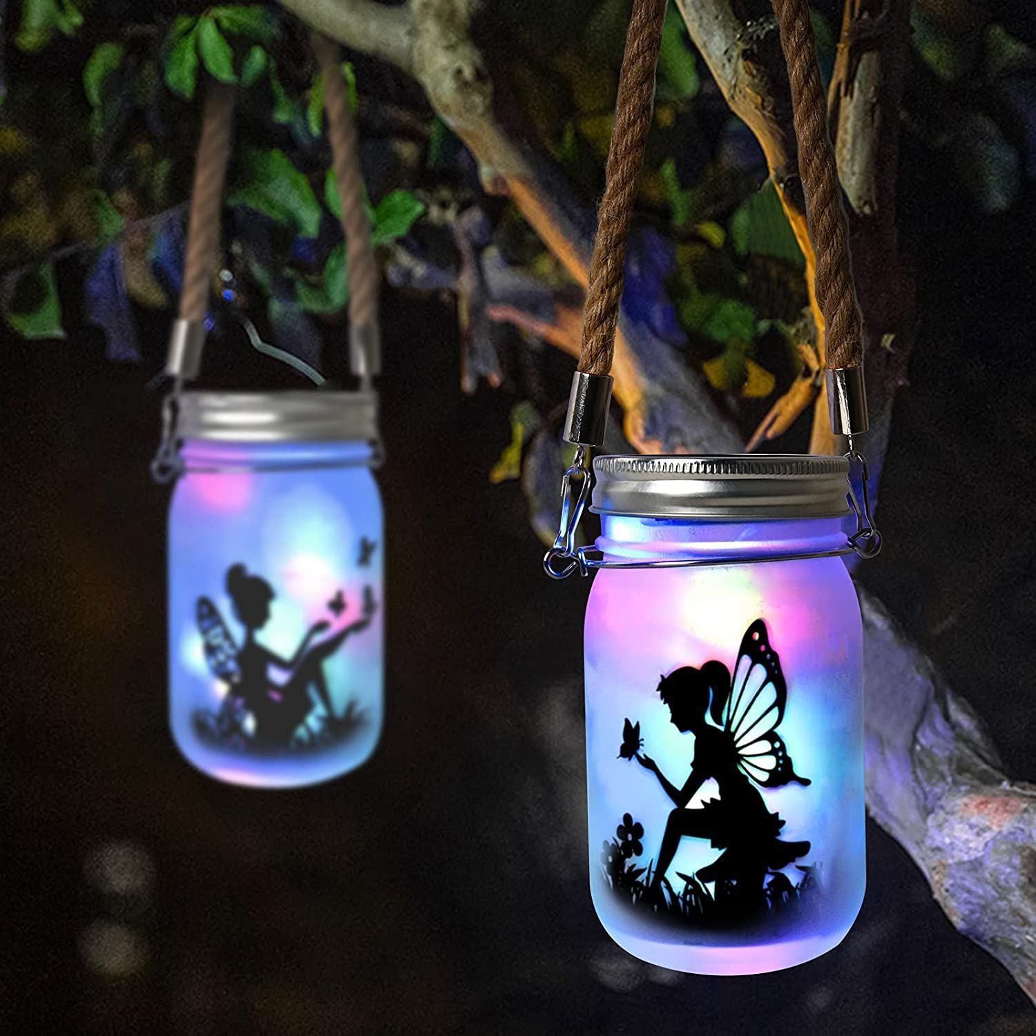 Solar Waterproof Garden Fairy Glass Bottle Light Garden Decoration Night Light
