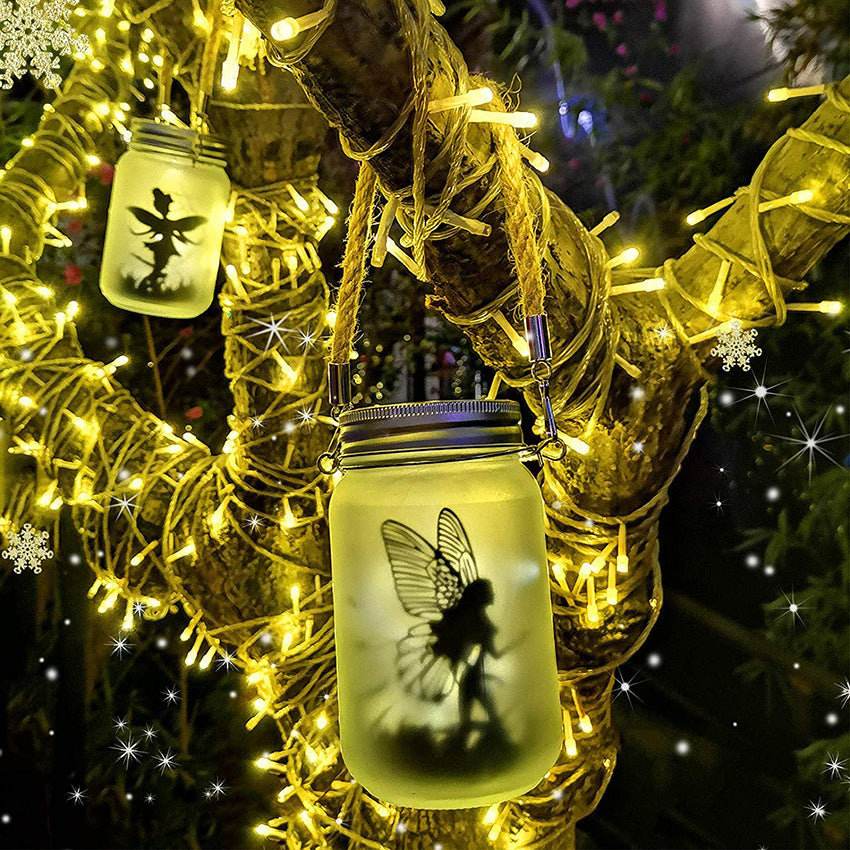 Amazon Creative Solar Mason Jar Fairy Lights Frosted Bottle Lights