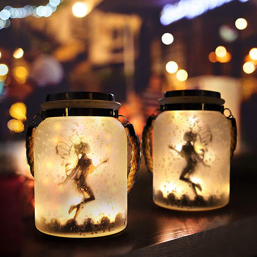 Amazon Creative Solar Mason Jar Fairy Lights Frosted Bottle Lights