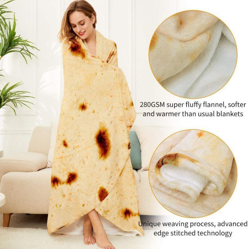 Cabbage Quilt New Pizza Blanket Flannel Blanket Burrito Office Nap Blanket Flying Cake Blanket