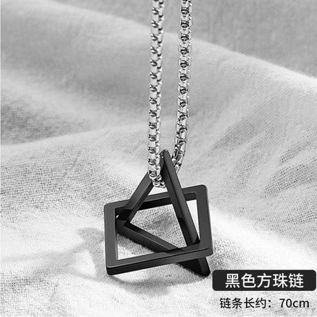 Men&#039;s Trendy Hip Hop Light Luxury Niche Design Sense Necklace