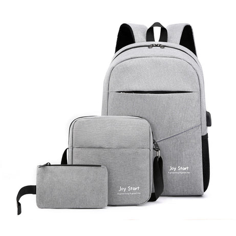 Business Three-piece Set Men&#039;s Backpack Fashion Trend Backpack Leisure Saving School Bag Computer Bag