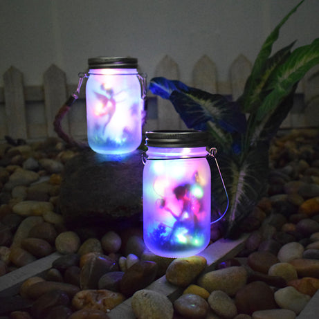 Solar Waterproof Garden Fairy Glass Bottle Light Garden Decoration Night Light