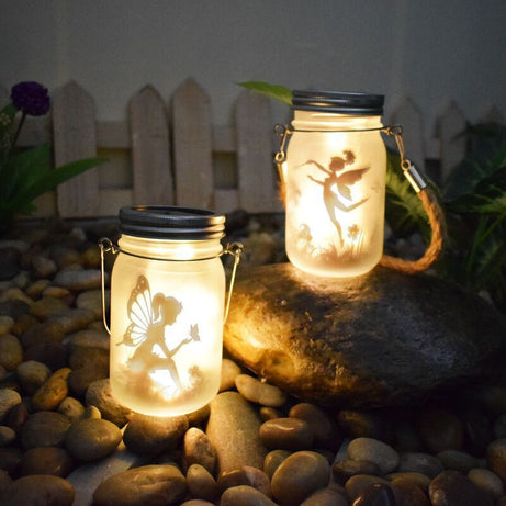 Solar Waterproof Garden Fairy Glass Bottle Light Garden Decoration Night Light